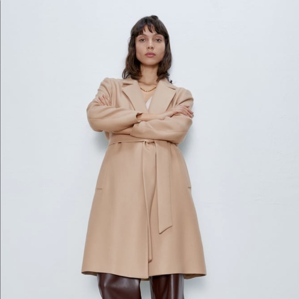 Zara Taupe Tench Coat